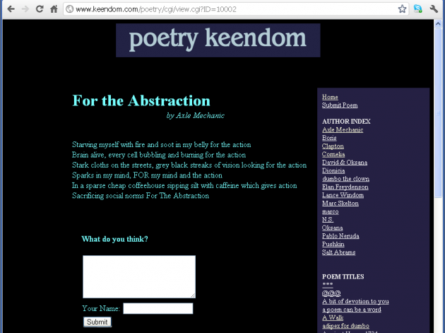 Poetry Keendom